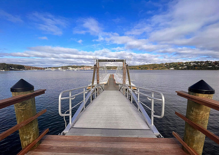 photo of a dock overlooking water